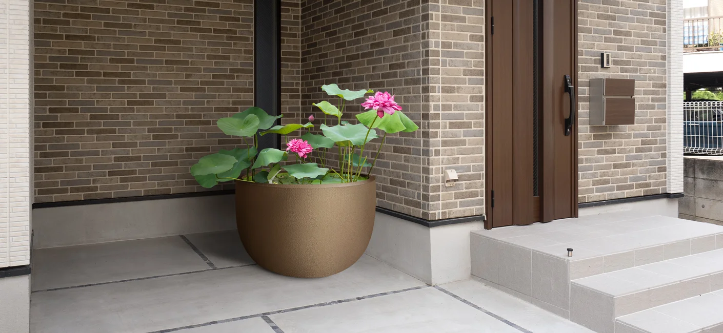 water garden built with the help of pothos, a bowl shaped planter