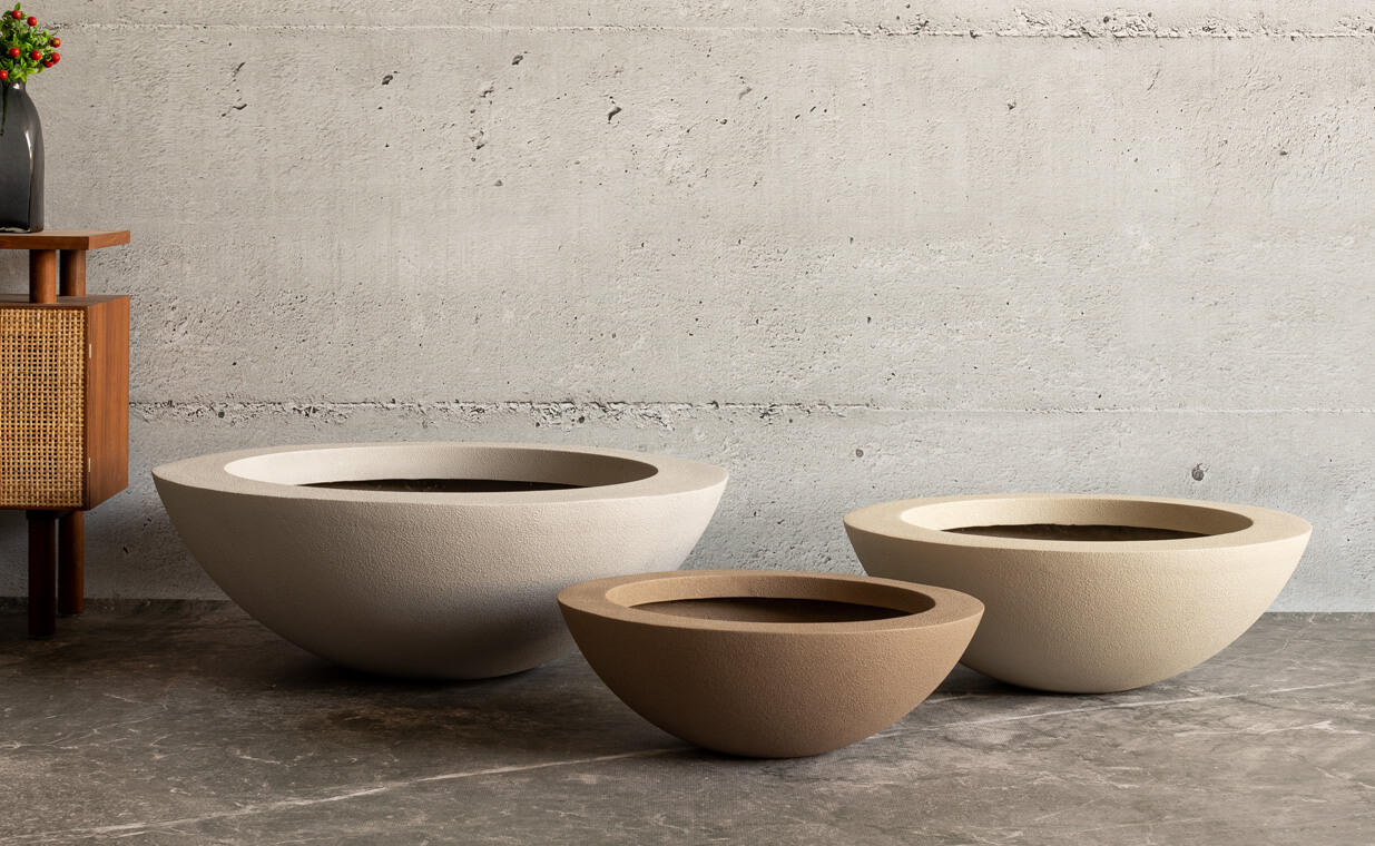 bowl shaped planters