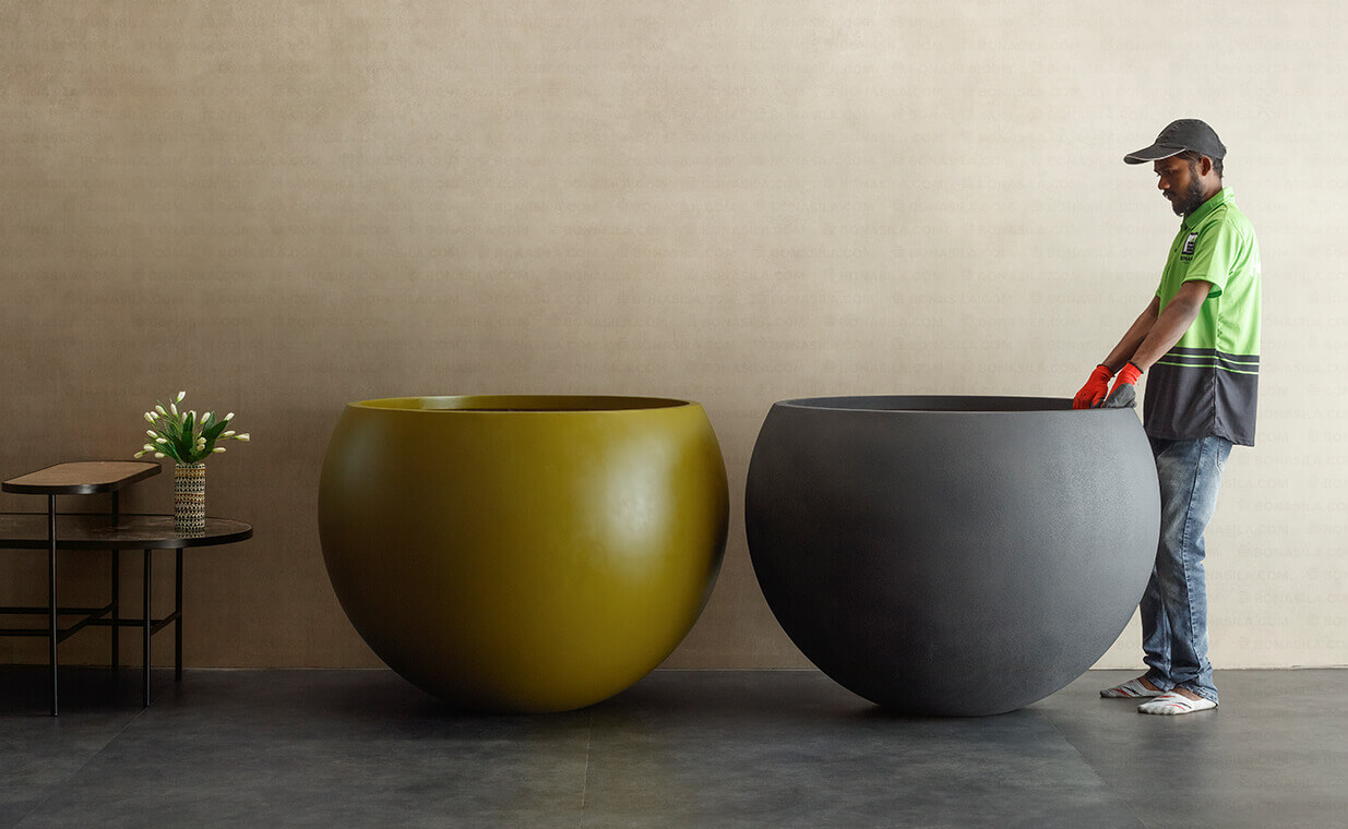 bowl shaped round planters