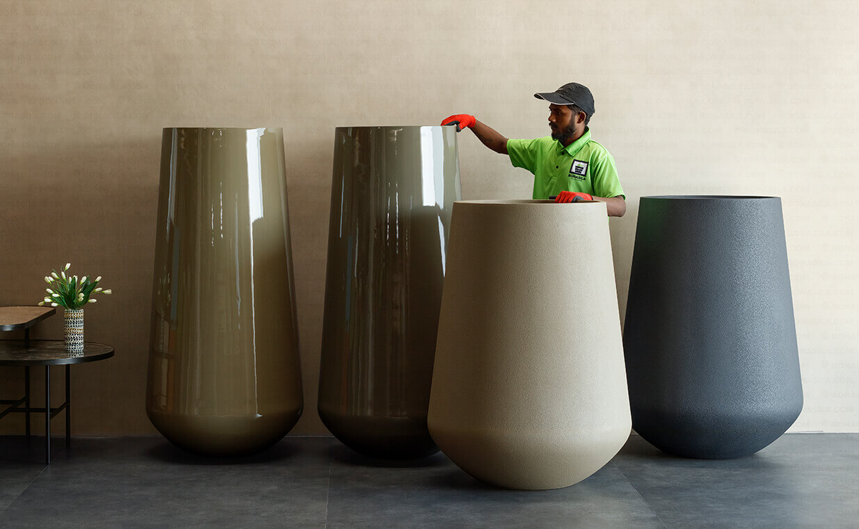 tall U shape planters