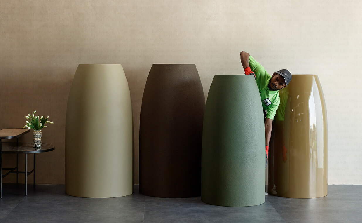 tall size fiberglass planters